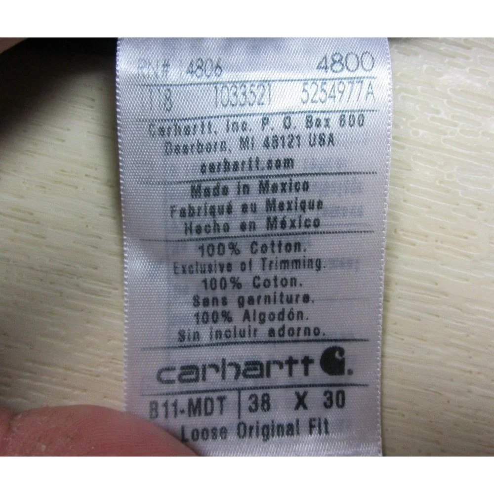 Carhartt‎ Duck Canvas Work Pants (36x29.5) Loose Original Fit #B11 Carpenter